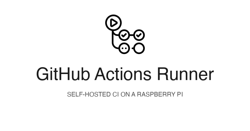 GitHub Actions logo - self-hosted CI runner on a Raspberry Pi